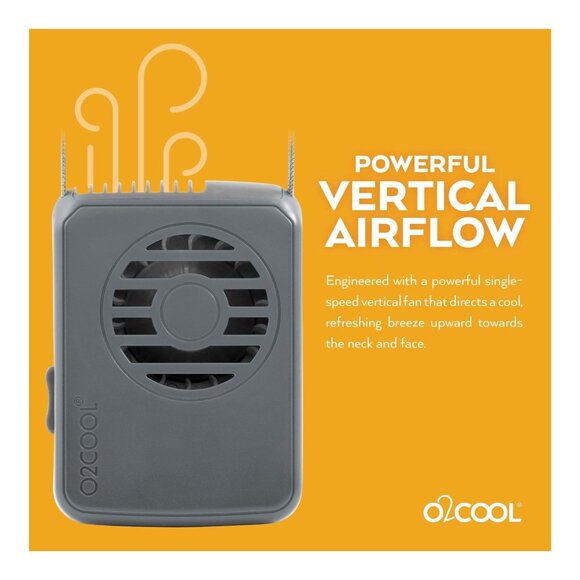 O2COOL Deluxe 3-Pack Personal Necklace Fans, Battery-Powered, Hands-Free Cooling - Picture 3 of 6